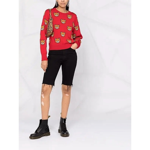 Mochino Couture x Jeremy Scott Teddy Bear Policeman Intarsia Jumper Knit… - Picture 2 of 14